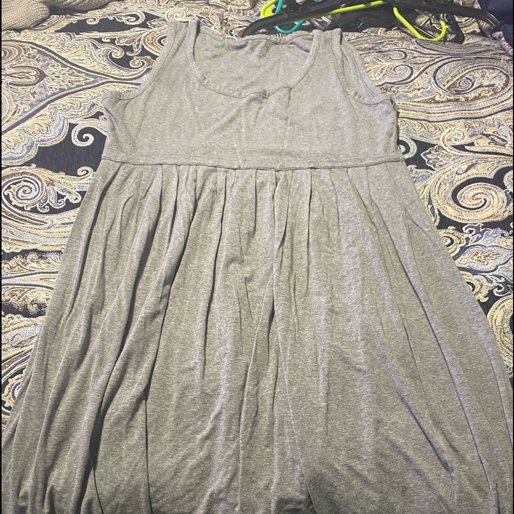 Gray midi dress
